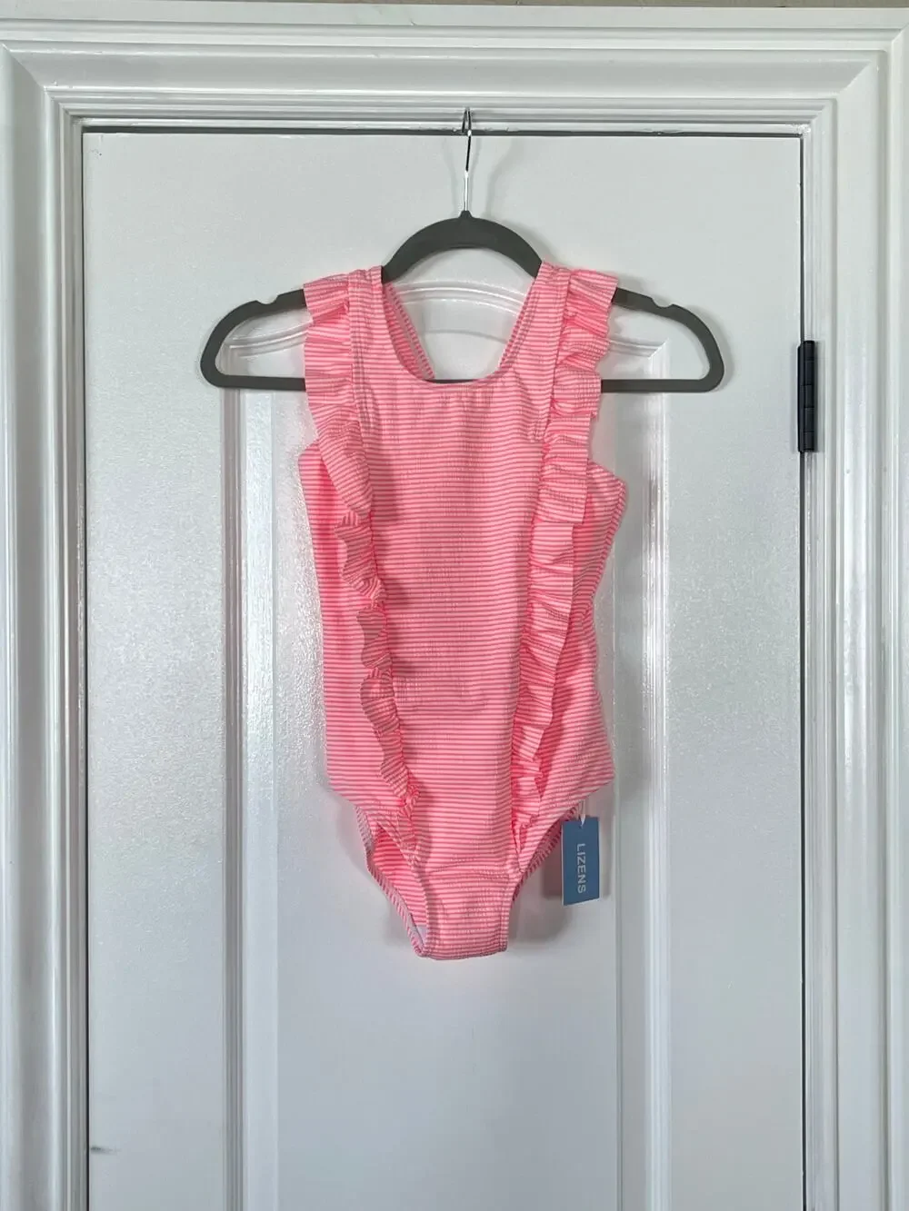 LIZENS Girls Swimsuit Kids Scalloped One Piece Suze 8-9T